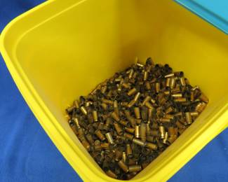 Lot 232. About 19 pounds of reloading brass that appears to be mostly 40 S&W