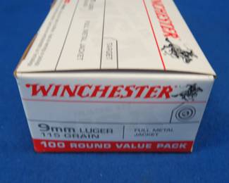 Lot 317. 100 Winchester 9mm rounds