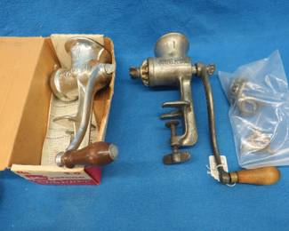 Lot 379. Keystone #2 food grinder in its original box and a Universal #1 grinder
