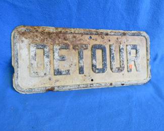 Lot 289. DETOUR sign