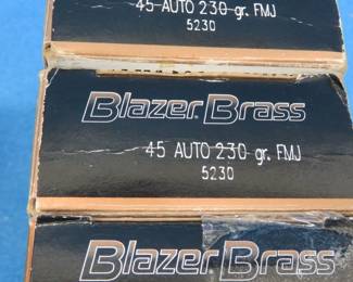 Lot 140. 150 Blazer Brass 45 auto rounds