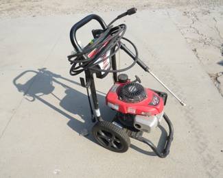 Lot 64. Simpson 3000 PSI pressure washer. Honda motor. Owner states it ran well last year.