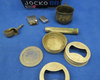 Lot 84. Galvanized lids and glass lids, and more