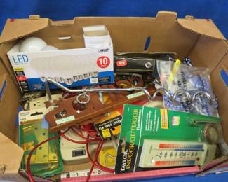 Lot 185. Light bulbs, dog leads, and much more