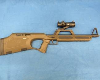 Lot 20. Walther G22 semi-auto rifle. Ser. #PW020825. Appears new. Shoots 22 LR. Includes manual, lock, two magazines, and hard case.