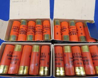 Lot 41. 4 boxes of 25 Fiocchi 6-shot 12 gauge rounds