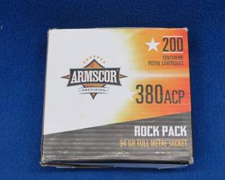 Lot 144. 200 Armscor 380ACP rounds