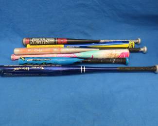 Lot 89. Six metal bats