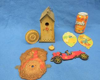 Lot 37. International Harvester salesman's award, Nursery Rhyme plaques, and more