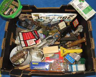 Lot 167. Braces, tape, lots of fasteners, and more
