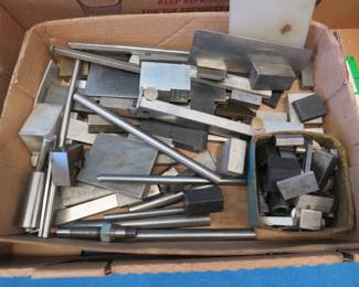 Lot 245. Machining cut-offs and tools and toolbox drawer lining material