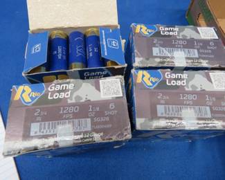 Lot 43. 4 boxes of 25 Rio 6-shot 12 gauge rounds