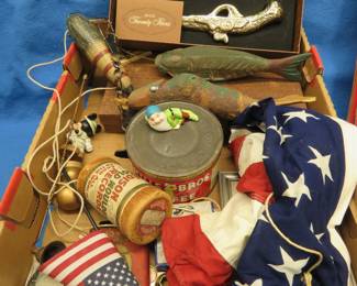 Lot 138. Avon decanters, fish decorations, and more