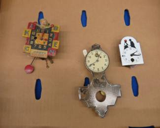 Lot 212. Three vintage clocks for parts or repair