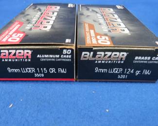 Lot 319. 88 Blazer 9mm rounds