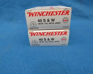 Lot 90. 100 rounds Winchester 40 S & W 180-grain FMJ