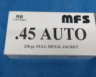 Lot 141. 50 MFS .45 auto rounds