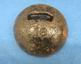 Lot 124. Antique 18 lb. cast iron horse hobble