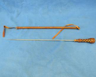 Lot 337. Riding crop with a hidden dagger. Possibly Middle Eastern origin.