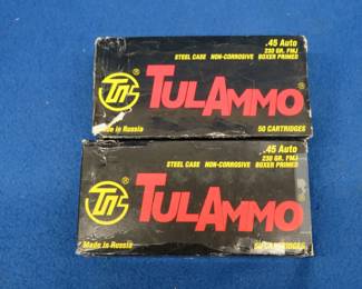 Lot 146. 100 TulAmmo .45 Auto rounds