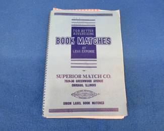 Lot 295. Vintage salesman's catalog for matchbooks