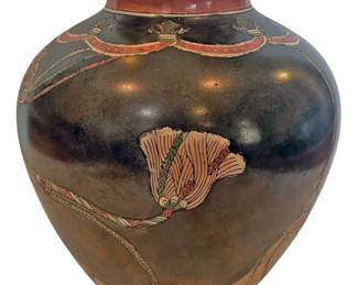 Black and Gold Decorative Vase
