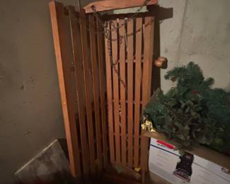Wood outdoor porch swing