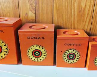 Vintage square jars