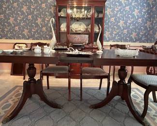 Mahogany Pedestal Dining Table