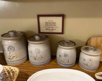 Stoneware Canister Set