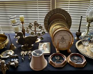 Large Brass Home Decor Selection