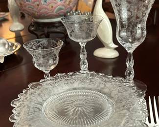 Cambridge Glass Chantilly Dessert Plates