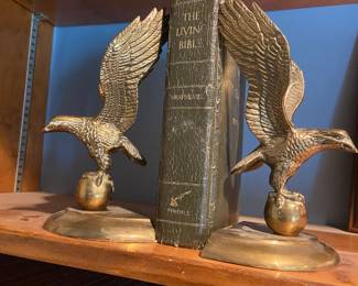 Pair of Brass Eagle Bookends