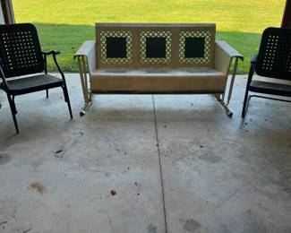 Glider and chairs