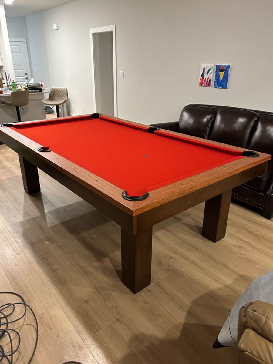 PRESALE $3,500     Olhausen West End Pool Table with Sliding Storage and KODA Equipment    (Text Chase Tate at 256-658-3102 if interested in presale item)