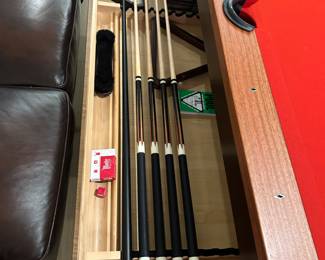 PRESALE $3,500     Olhausen West End Pool Table with Sliding Storage and KODA Equipment    (Text Chase Tate at 256-658-3102 if interested in presale item)