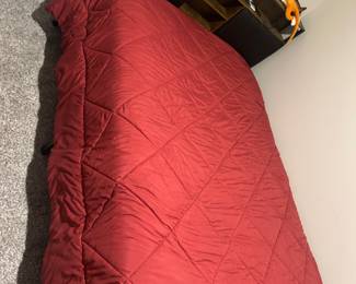 Full size bed (headboard has lights and remote)