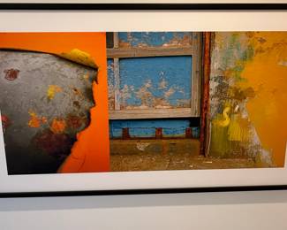 Large Jean Larson original framed artwork; 61" w x 35"; $1800
