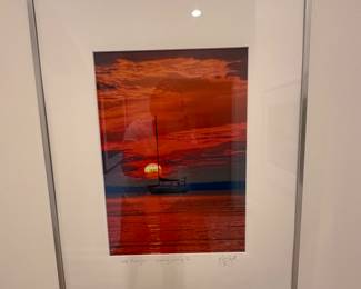 Ken Scott original "Lake Michigan Mooring" 22" x 28.5" $100