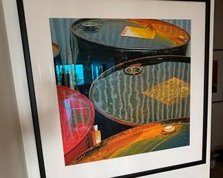 Large Jean Larson framed original artwork; 37.5" x 37.5"; $950