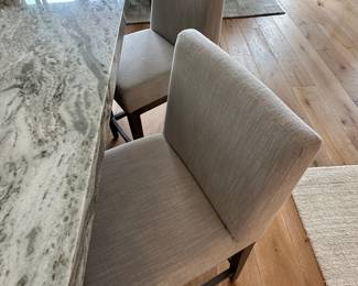 Pair of counter-height Restoration Hardware bar stools; seat 26" t; $475 pr. 