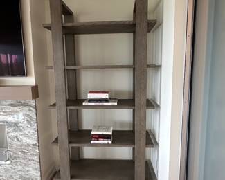 Restoration Hardware Antoccino shelving unit (2 available); 48" w x 90.5" t x 17.5" d; $900 ea. 