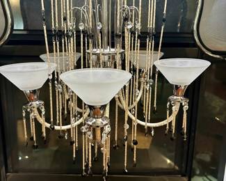 Swarovski crystals five light chandelier