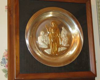 Sterling silver Franklin Mint Easter plate