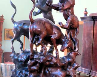 Asian carved ebony sculpture