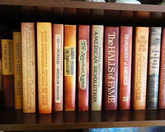 Leather bound Americana books