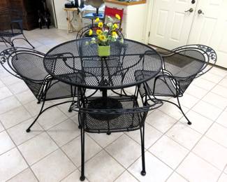 Wrought iron patio set