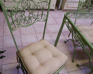 1940's Russel Woodard wrought iron table & chairs