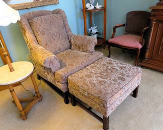 Jessica Charles chair & ottoman