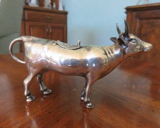 Sterling silver cow creamer